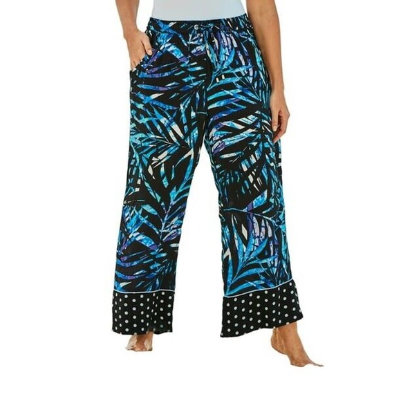 NWT Swimsuits For All Womens Plus‎ Size Wide Leg Pant 26 Swim Cover Up Pockets - Picture 1 of 11